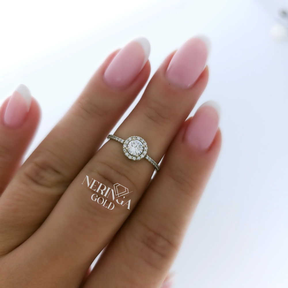 White gold women's ring #64995