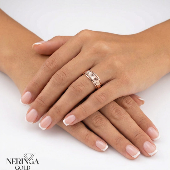Rose gold women's ring #67852