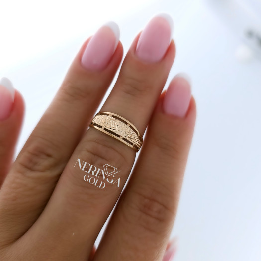 Rose gold women's ring #67858