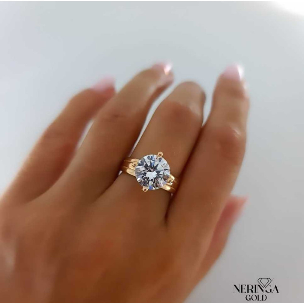 Rose gold women's ring #65650