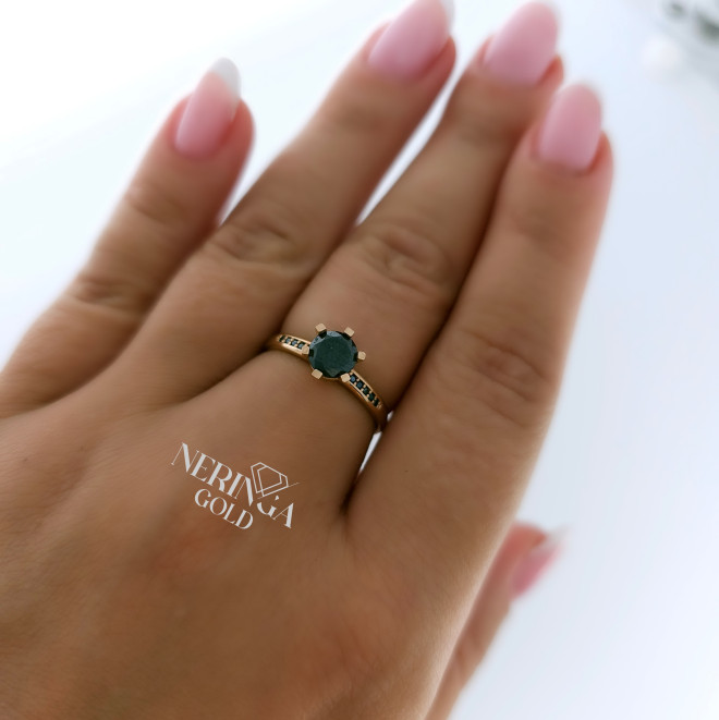 Rose gold women's ring #65437