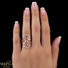 Rose gold women's ring #65036