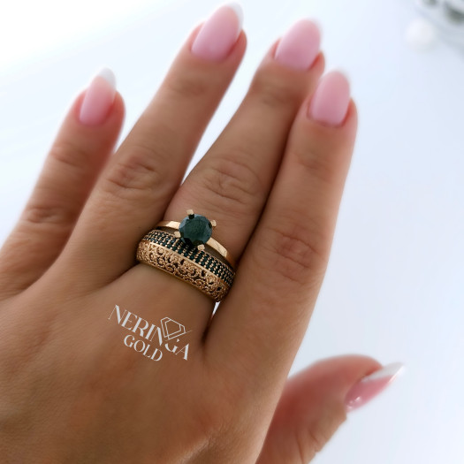 Rose gold women's ring #64964