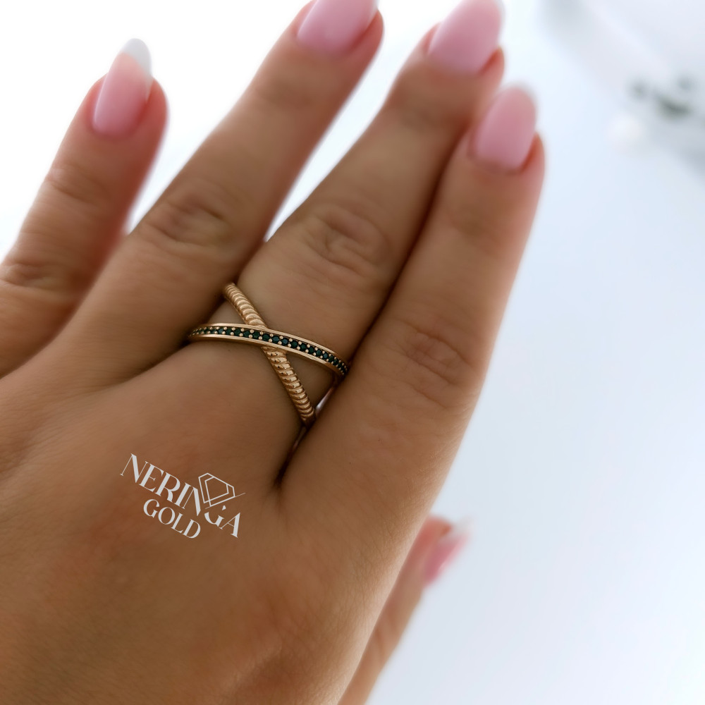 Rose gold women's ring #65678