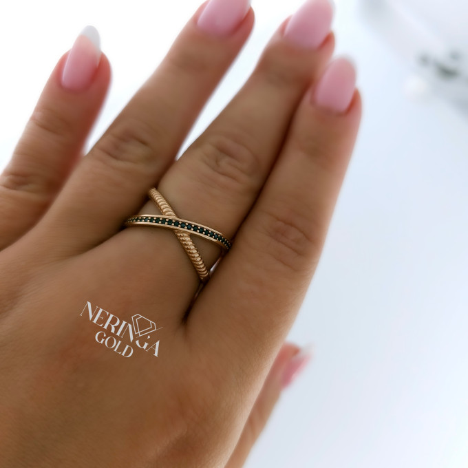 Rose gold women's ring #61104 Rose gold women's ring #61104