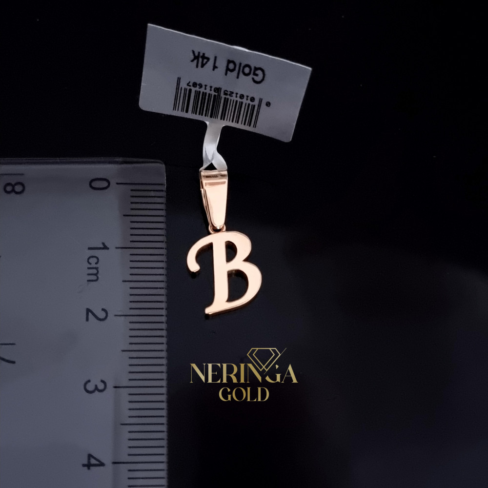 Rose gold letter pendant #68518