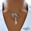 Rose gold letter pendant #68518