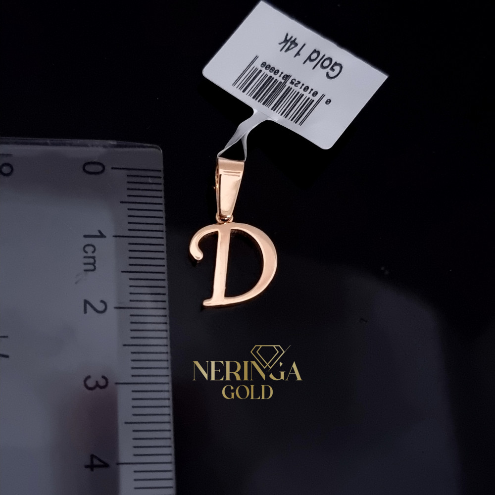 Rose gold letter pendant #69044