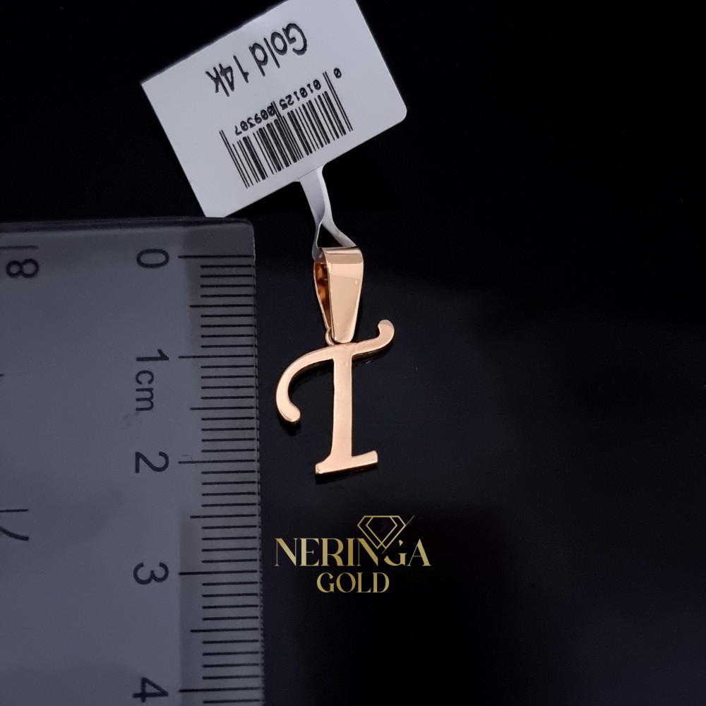 Rose gold letter pendant #68522