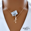 Rose gold letter pendant #68522