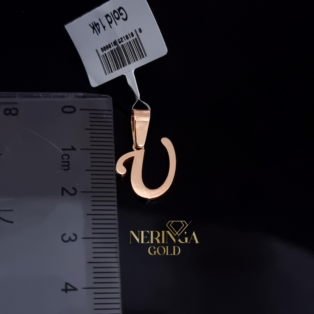 Rose gold letter pendant #68524