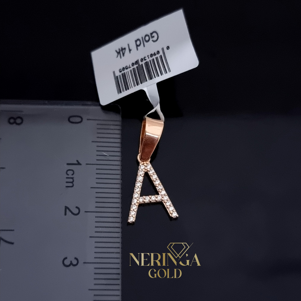 Rose gold letter pendant #69042