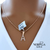 Rose gold letter pendant #69042