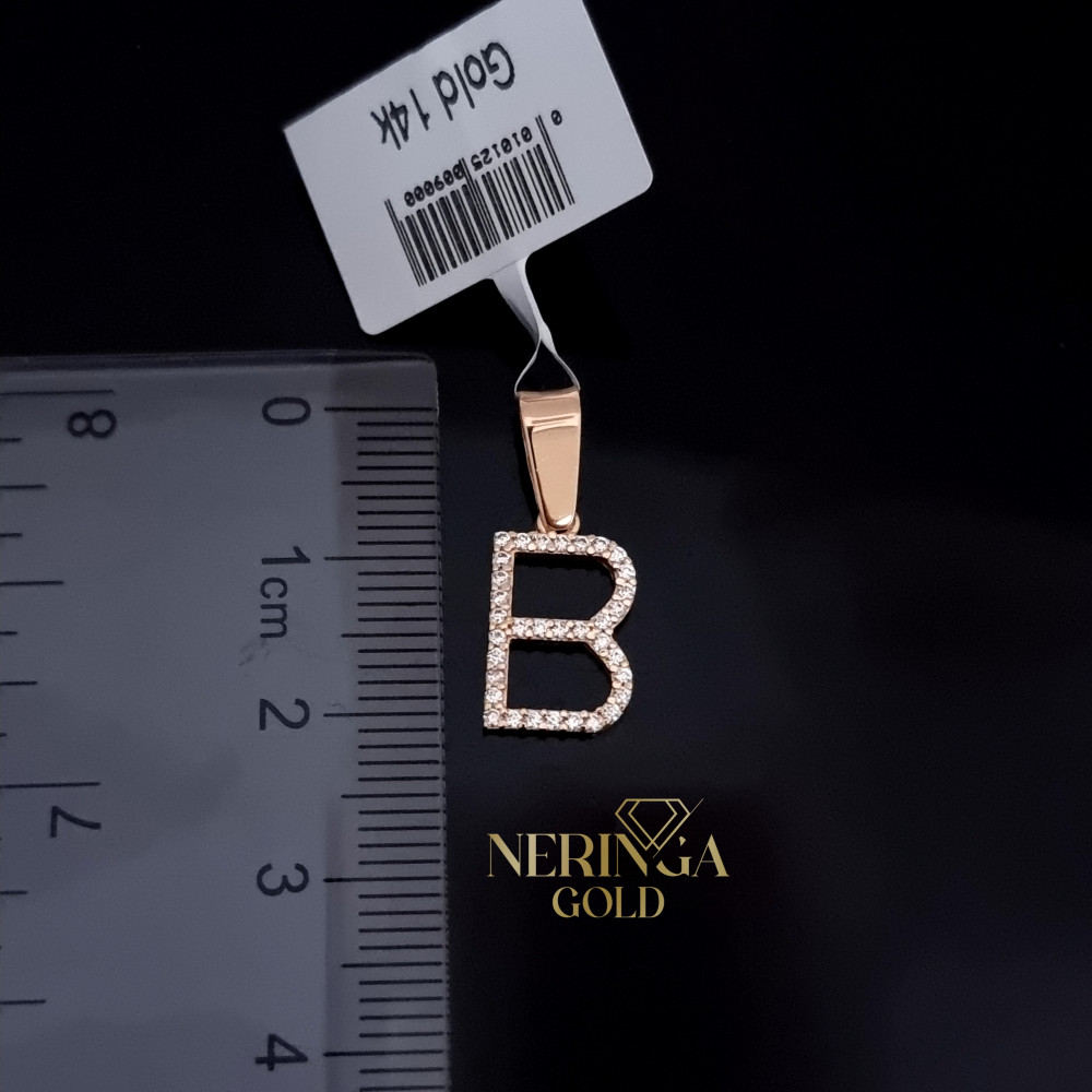 Rose gold letter pendant #68511