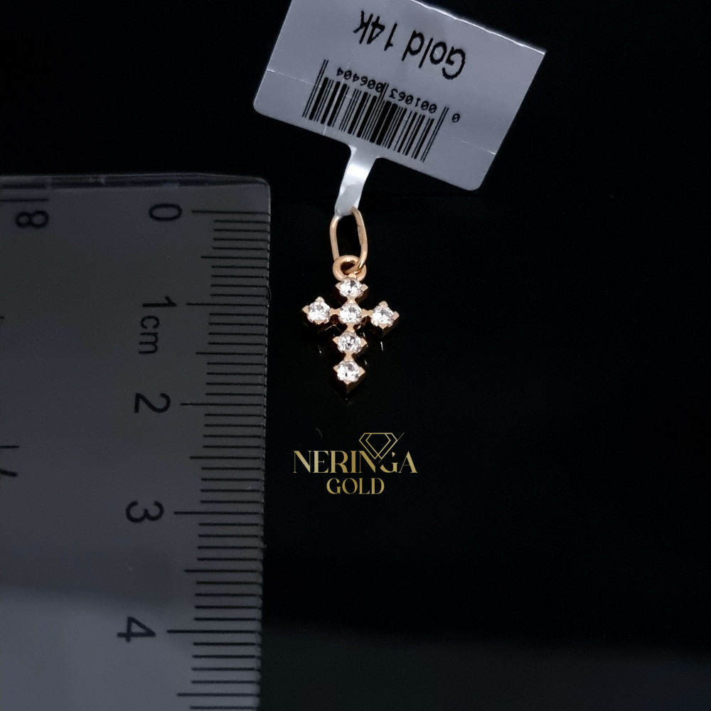 Rose gold cross pendant #67180
