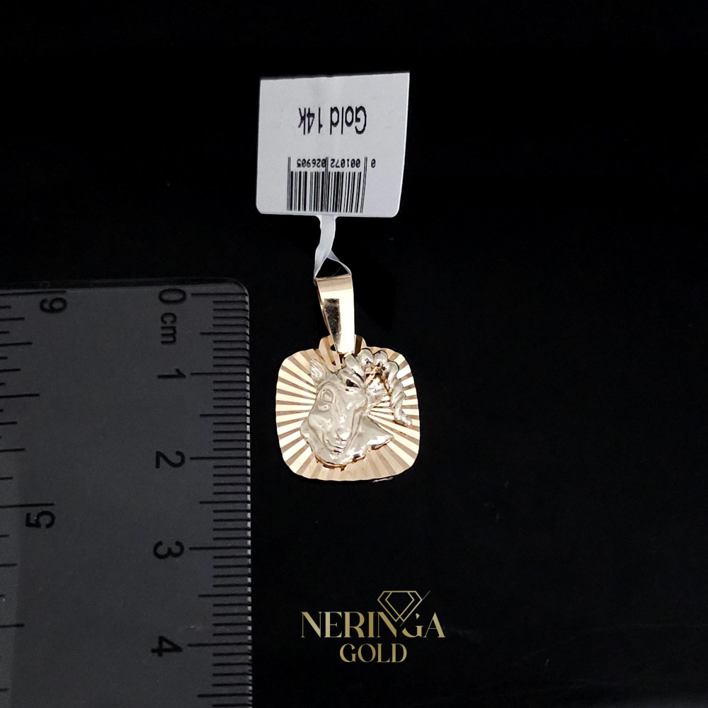 White rose gold zodiac sign pendant #66466