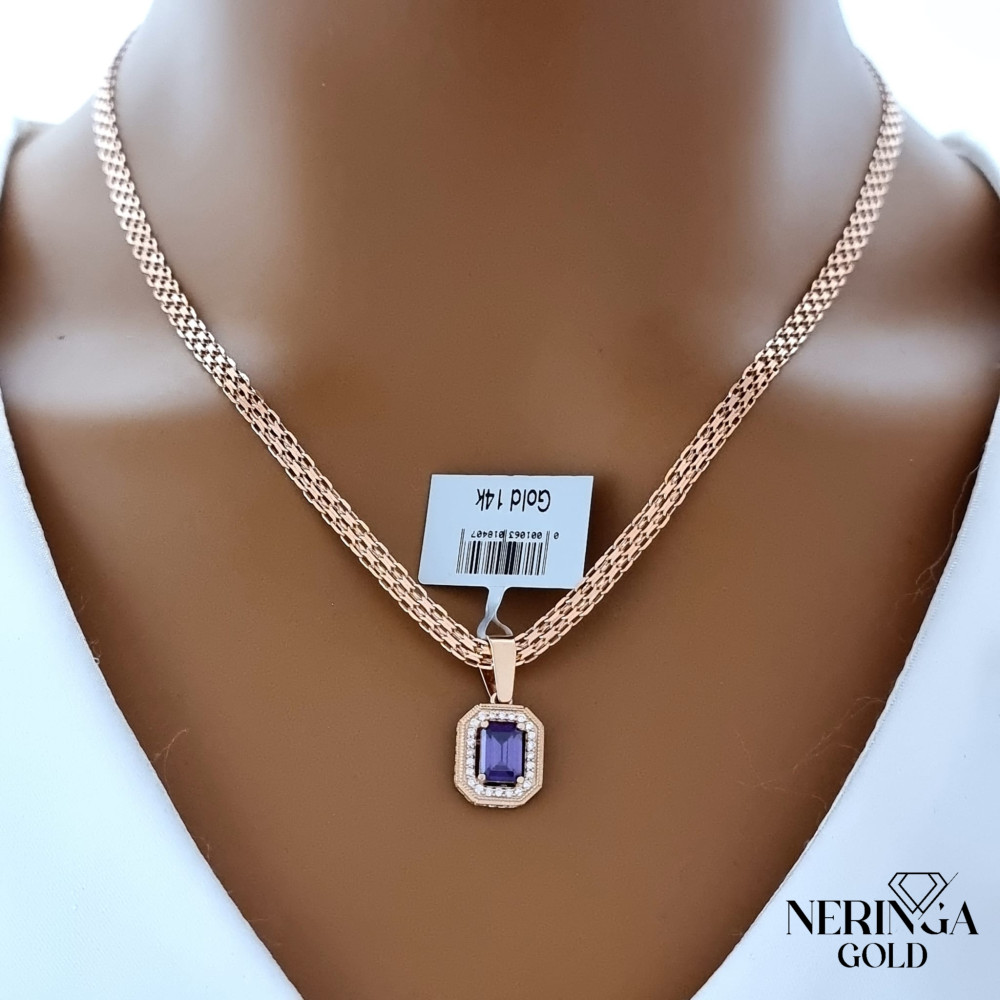 Rose gold pendant #69038