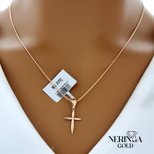 Rose gold cross pendant #67175