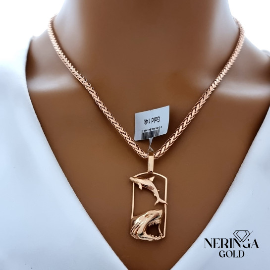 Rose gold zodiac sign pendant #66488