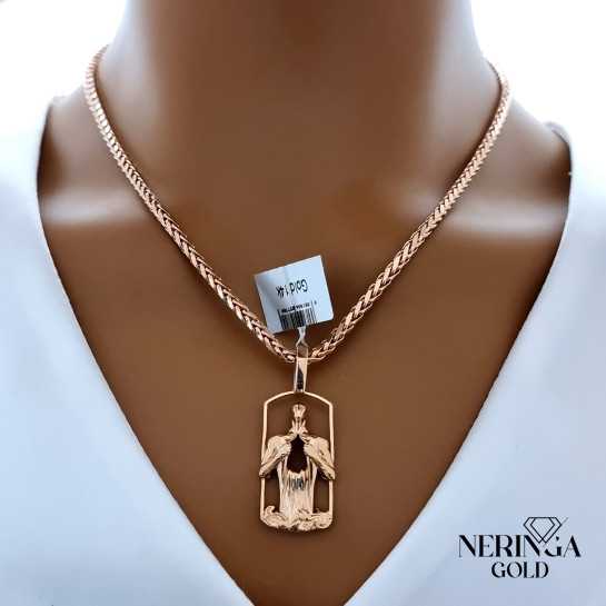 Rose gold zodiac sign pendant #66490