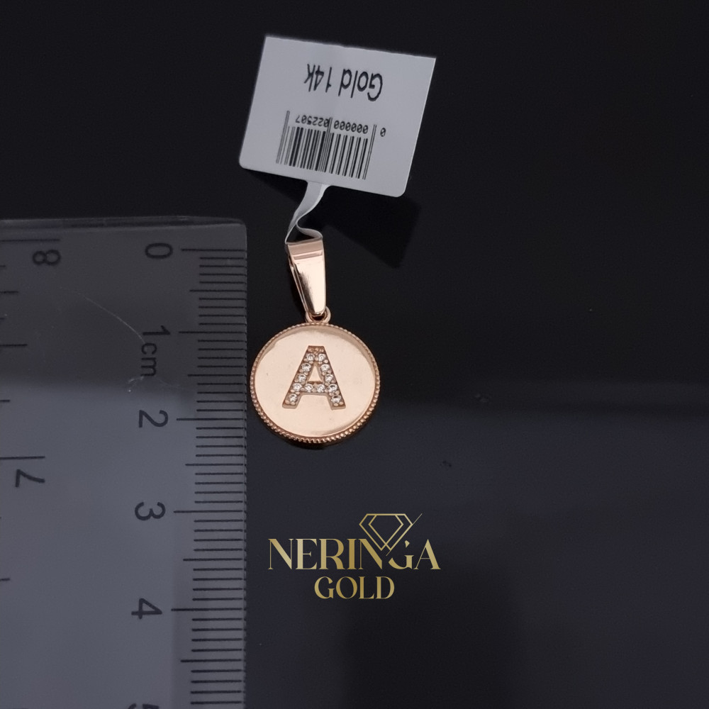 Rose gold letter pendant #68252