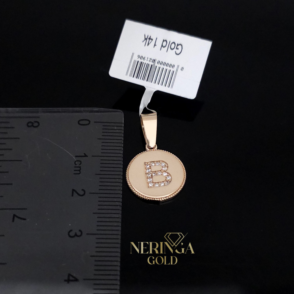 Rose gold letter pendant #67780
