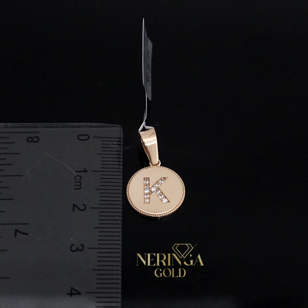 Rose gold letter pendant #68250