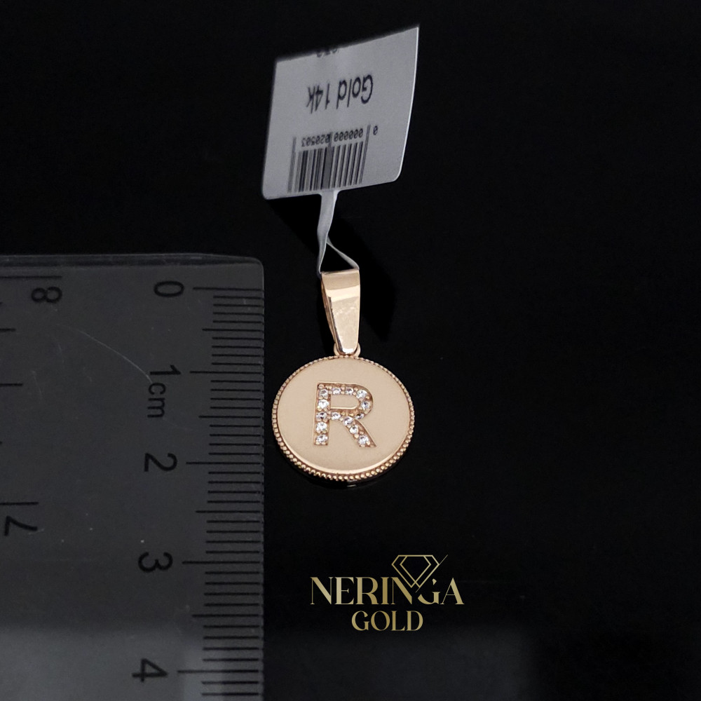 Rose gold letter pendant #67781