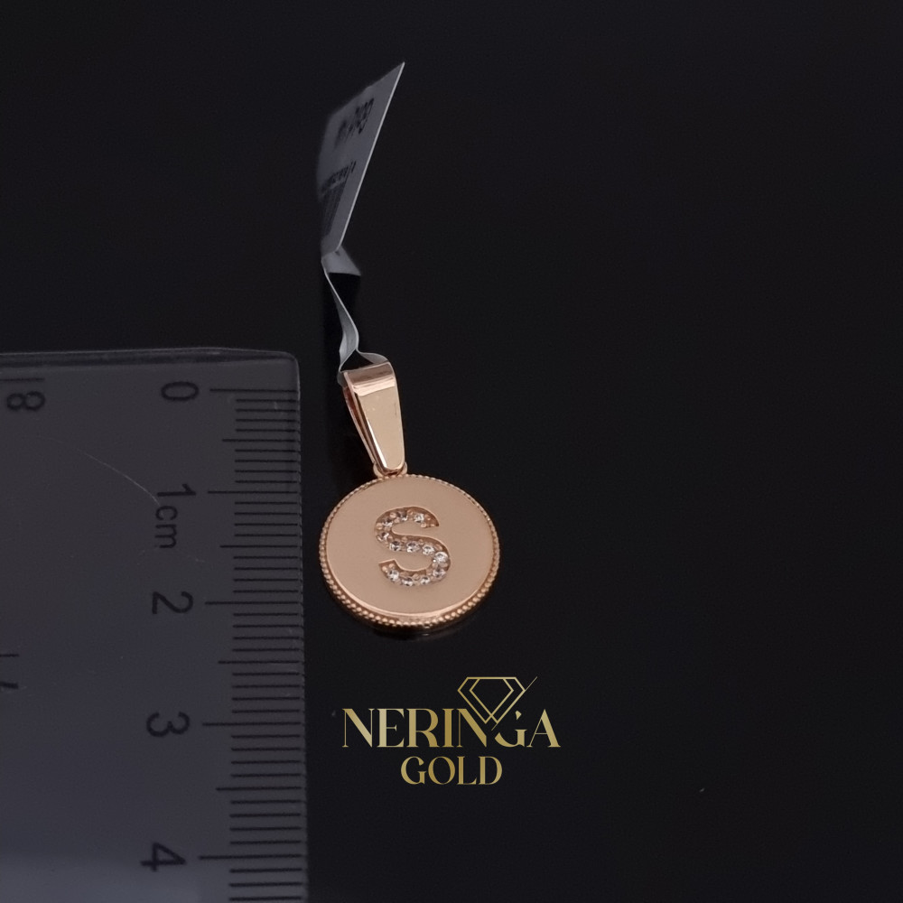 Rose gold letter pendant #68387
