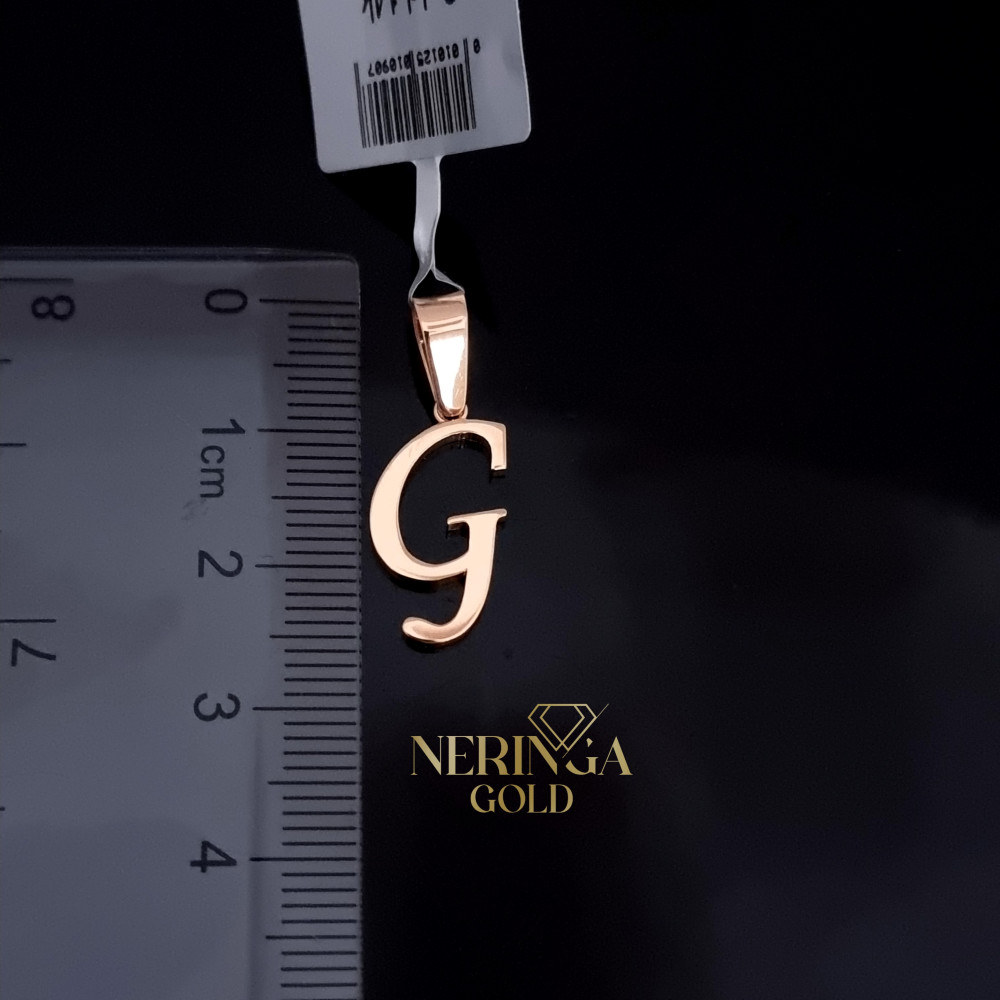 Rose gold letter pendant #68512