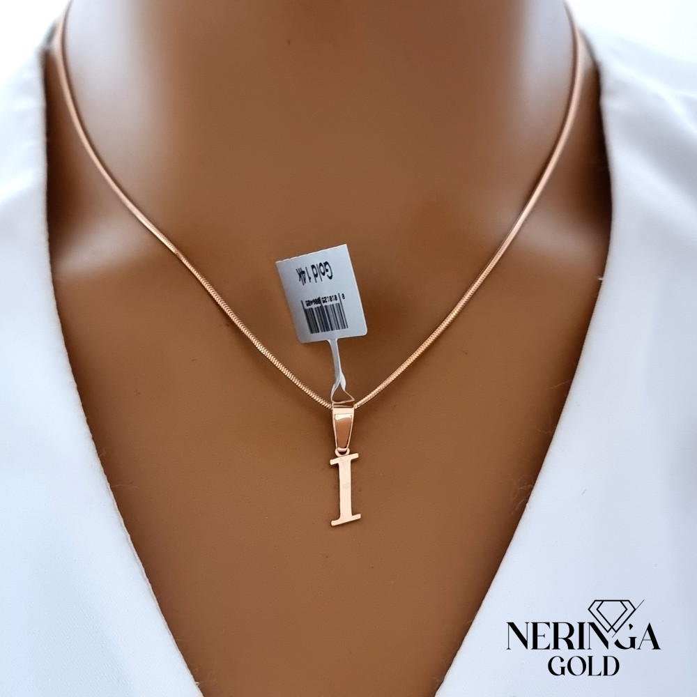 Rose gold letter pendant #68513