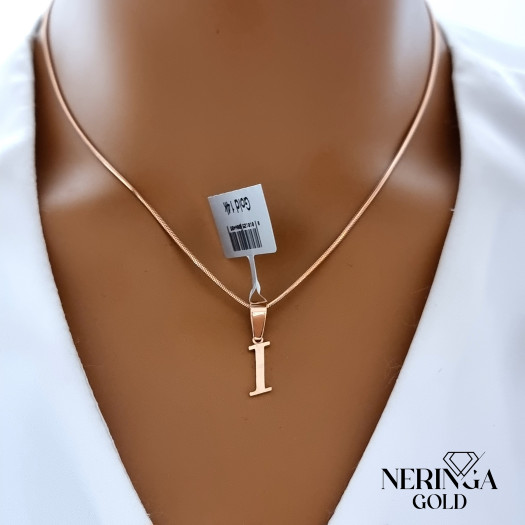 Rose gold letter pendant #68513