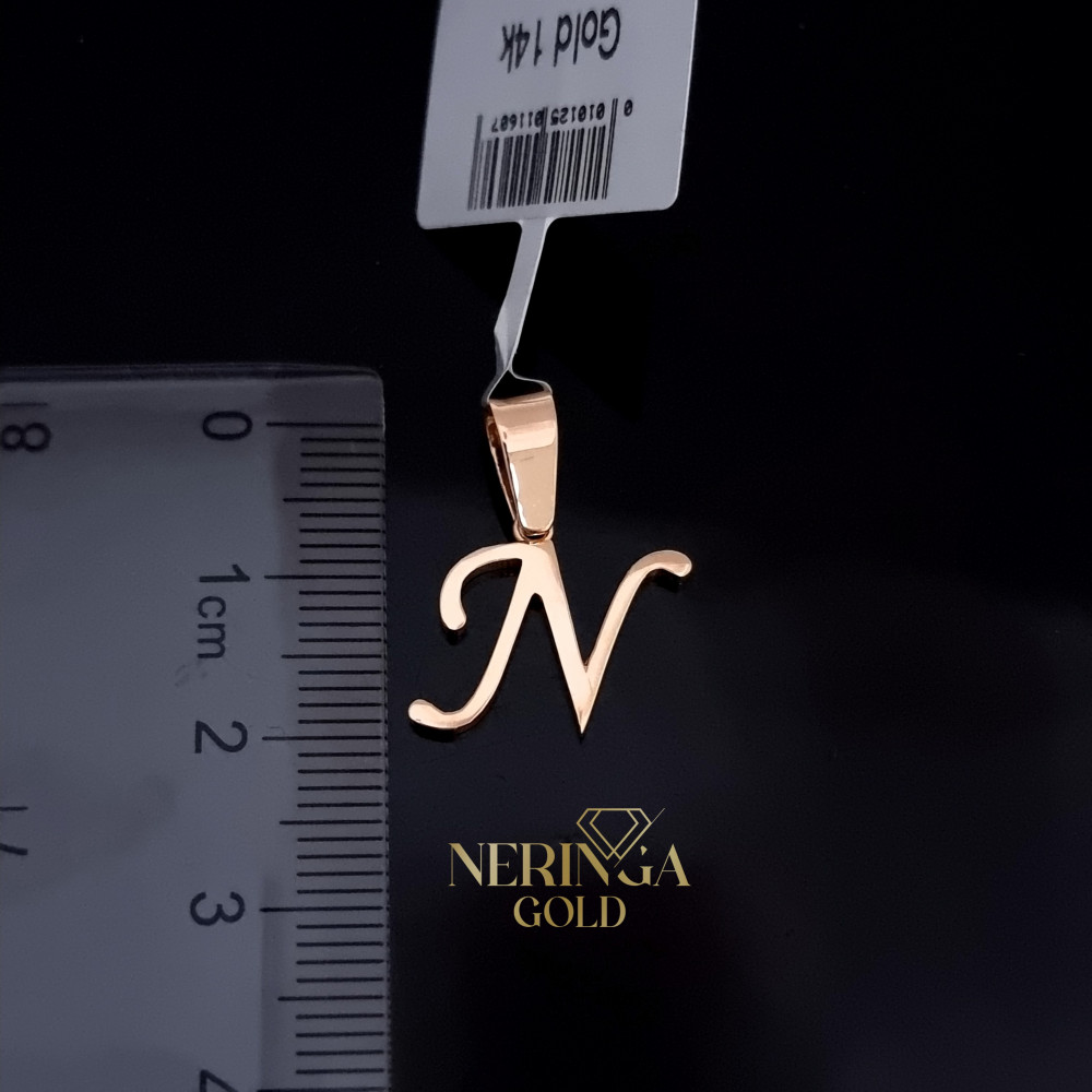 Rose gold letter pendant #68514