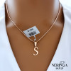 Rose gold letter pendant #68515