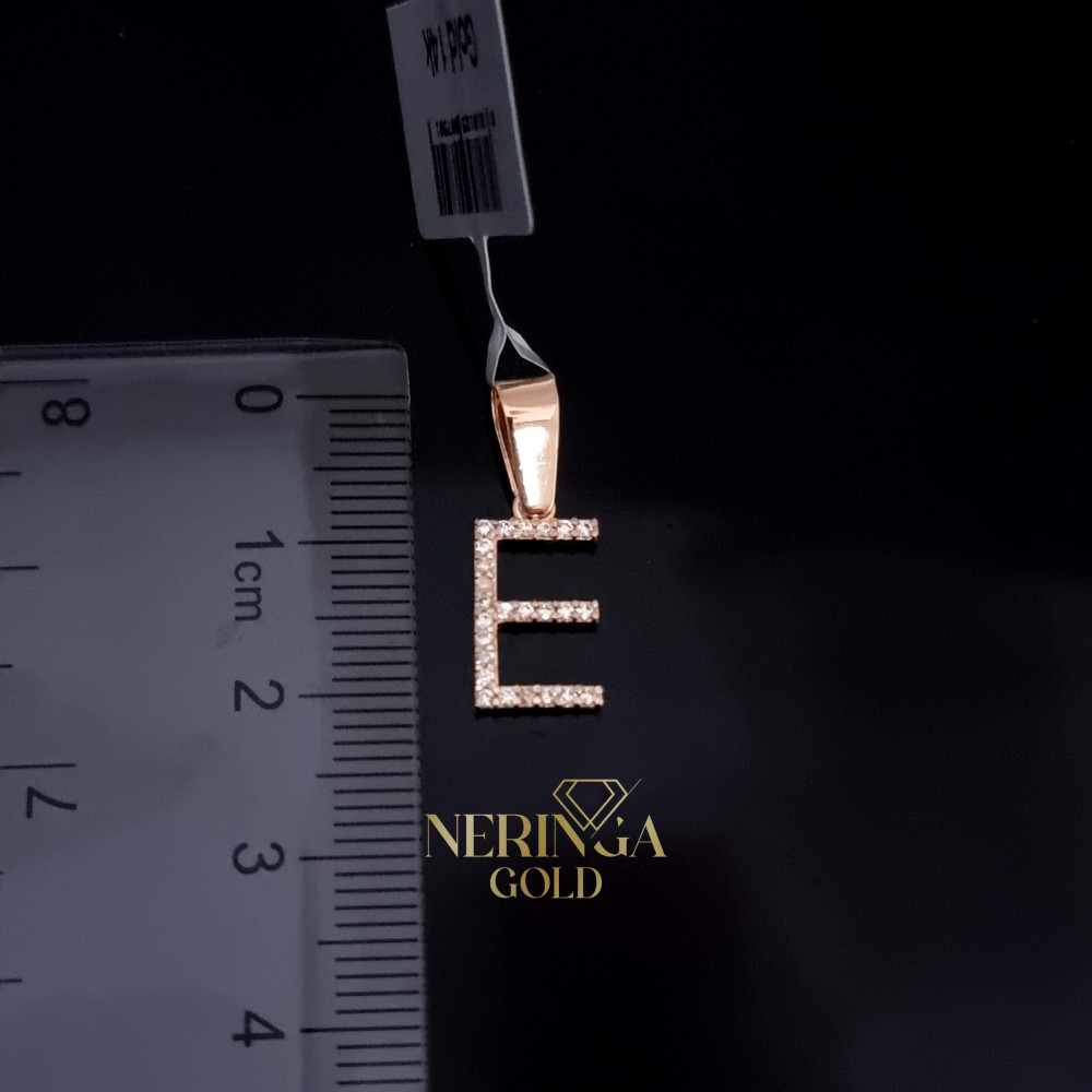 Rose gold letter pendant #69041