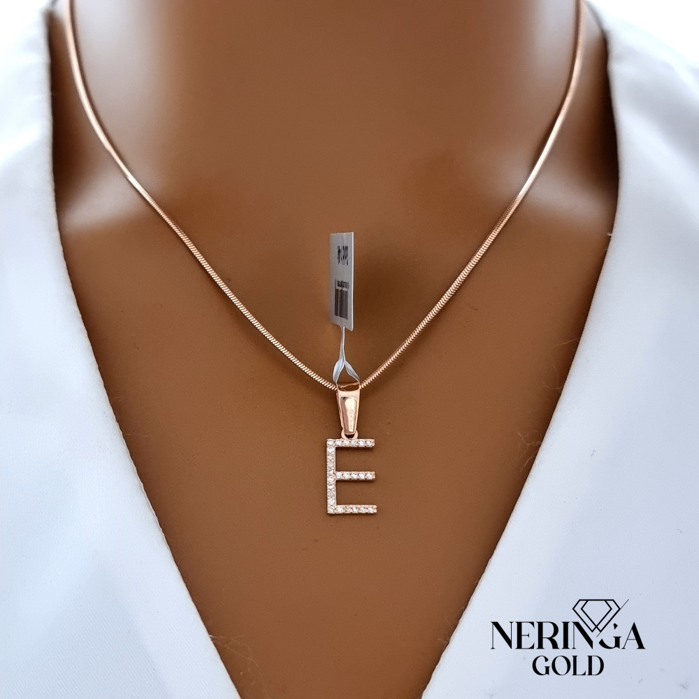 Rose gold letter pendant #69041
