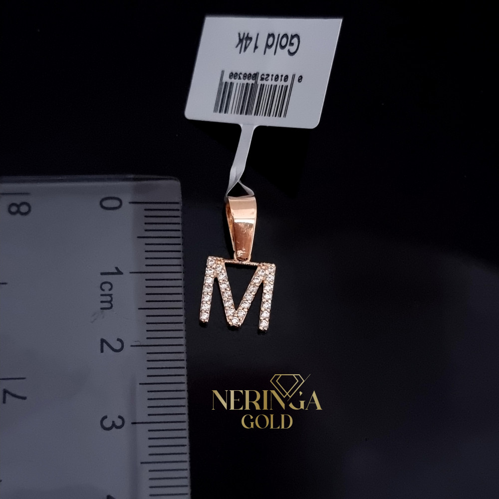 Rose gold letter pendant #68507