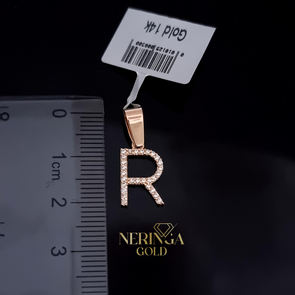 Rose gold letter pendant #68508