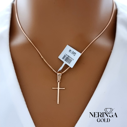 Rose gold cross pendant #68500