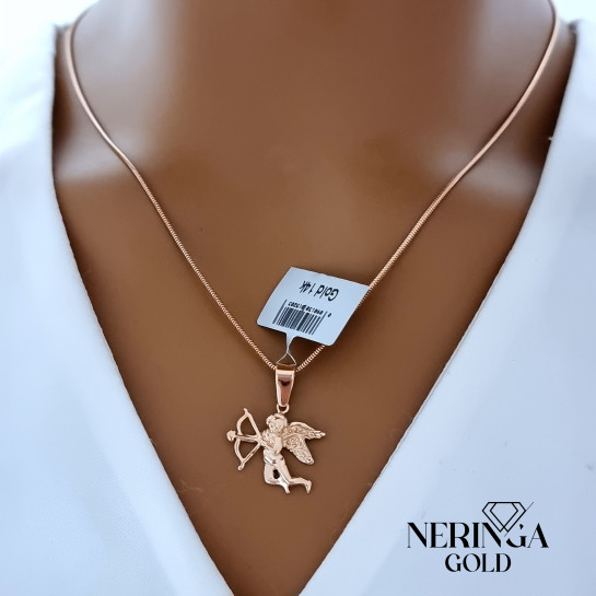 Rose gold angel pendant #69049