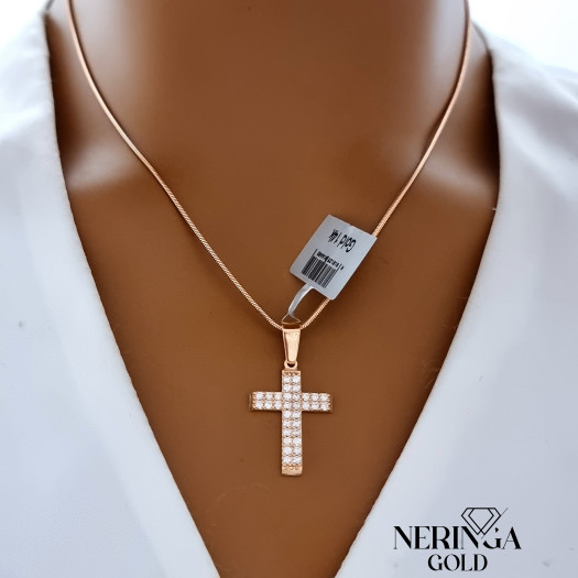 Rose gold cross pendant #68501