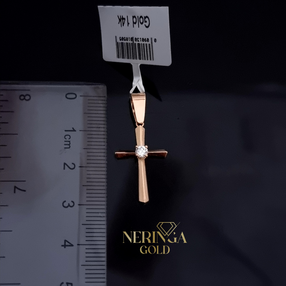 Rose gold cross pendant #68735