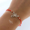 Rose red color cord gold thread bracelet #66844 Rose red color cord gold thread bracelet #66844