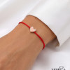 Rose red color cord gold thread bracelet #69400
