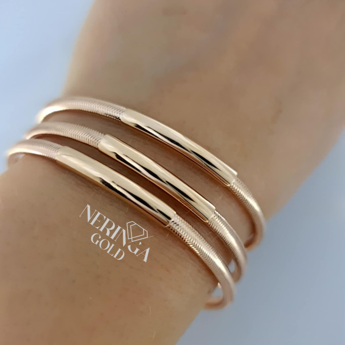 Rose gold hoop bracelet #62723